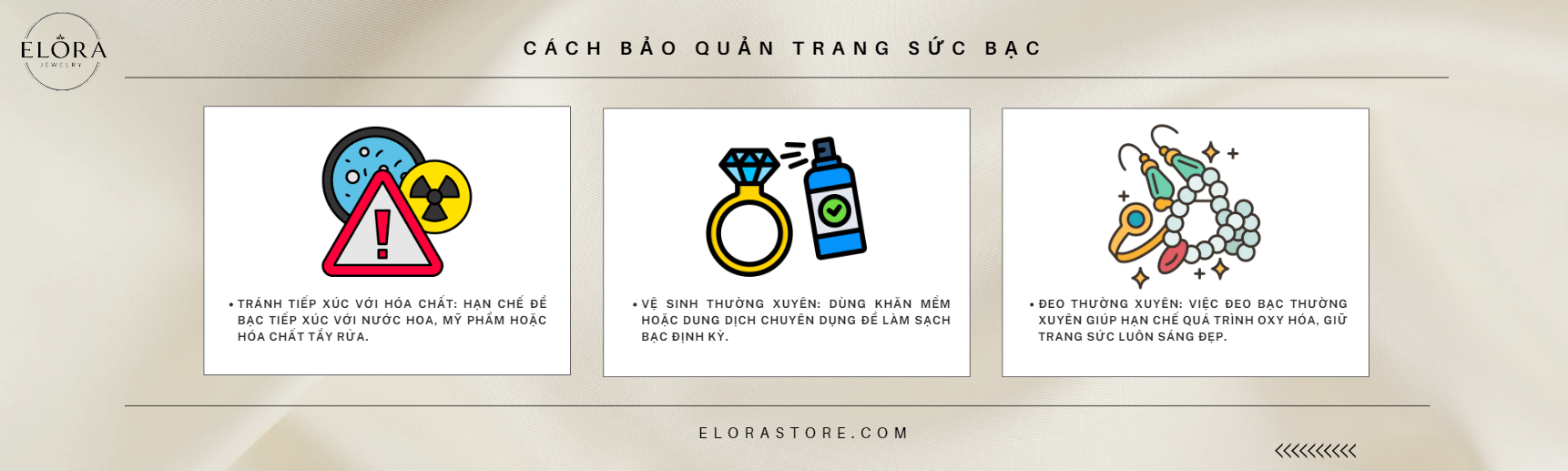 tips vệ sinh trang sức bạc